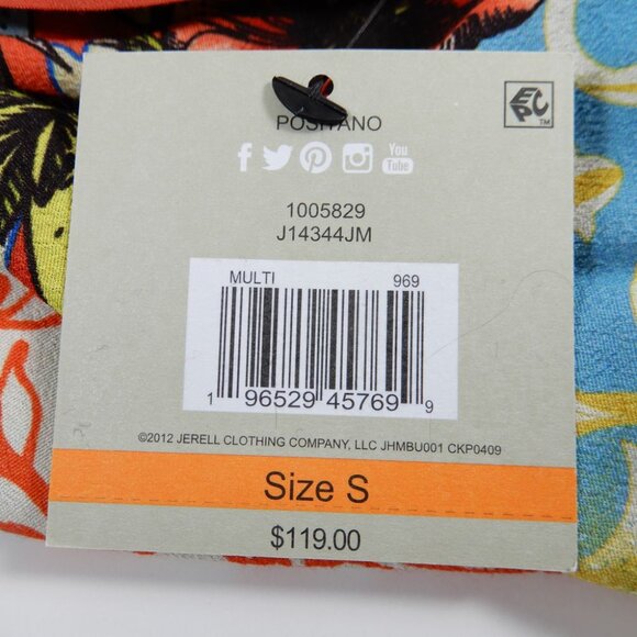 John Mark Embroidered Print KIMONO Jacket Size S Multi Tassel Sleeve NWT $119 - Picture 8 of 10